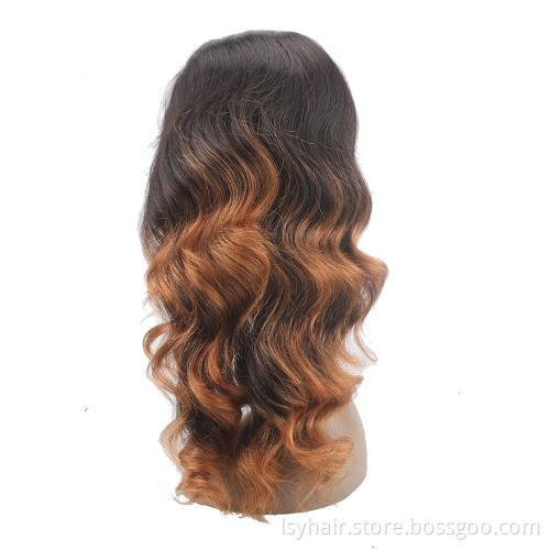20 Inch Ombre Color T 2/30 Lace Front Wig 100% Human Hair Loose Deep Wave Wigs Brazilian Hair Remy Hair Elastic Lace Long 130%